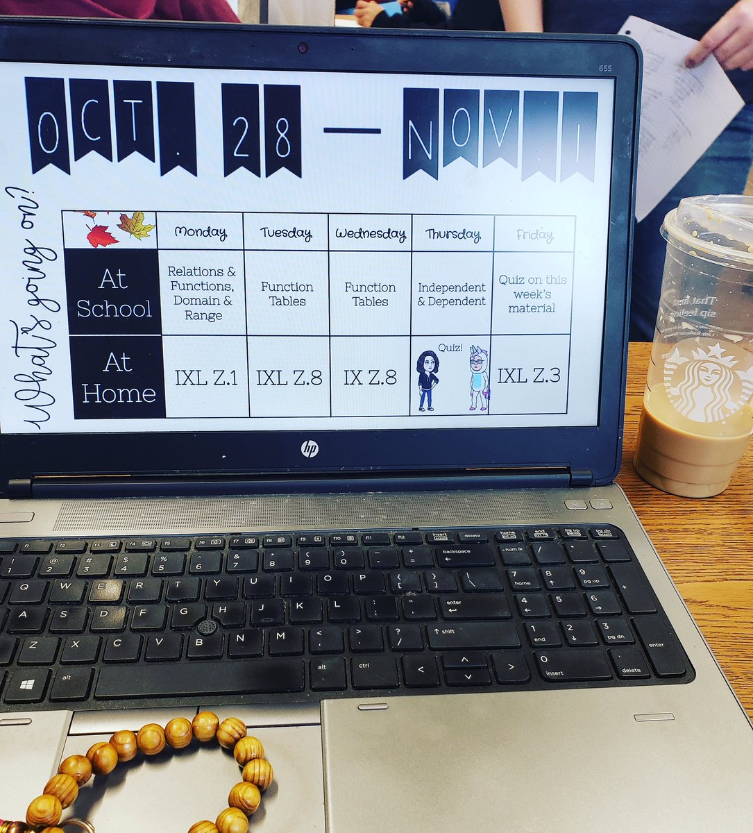 mathinmotionALC's tweet photo. Week at a glance. The plan is to link all the notes and activities in google classroom. A one stop shop for all their weekly needs.@NiRiverMS @SpotsySchools #WinTheDay https://t.co/f6vI9dTK9e