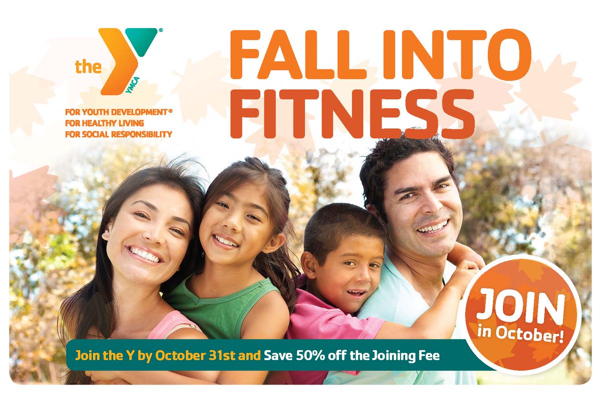 Join the Y in October and save 50% off the join fee!