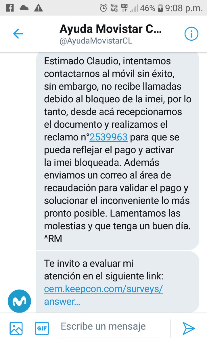 ClaudioMedelRa's tweet photo. @AyudaMovistarCL llevo una semana con el equipo bloqueado siendo que ya estaba pagado, hadta cuando!!!?
@subtel_chile @SERNAC https://t.co/RdnwTVSKik