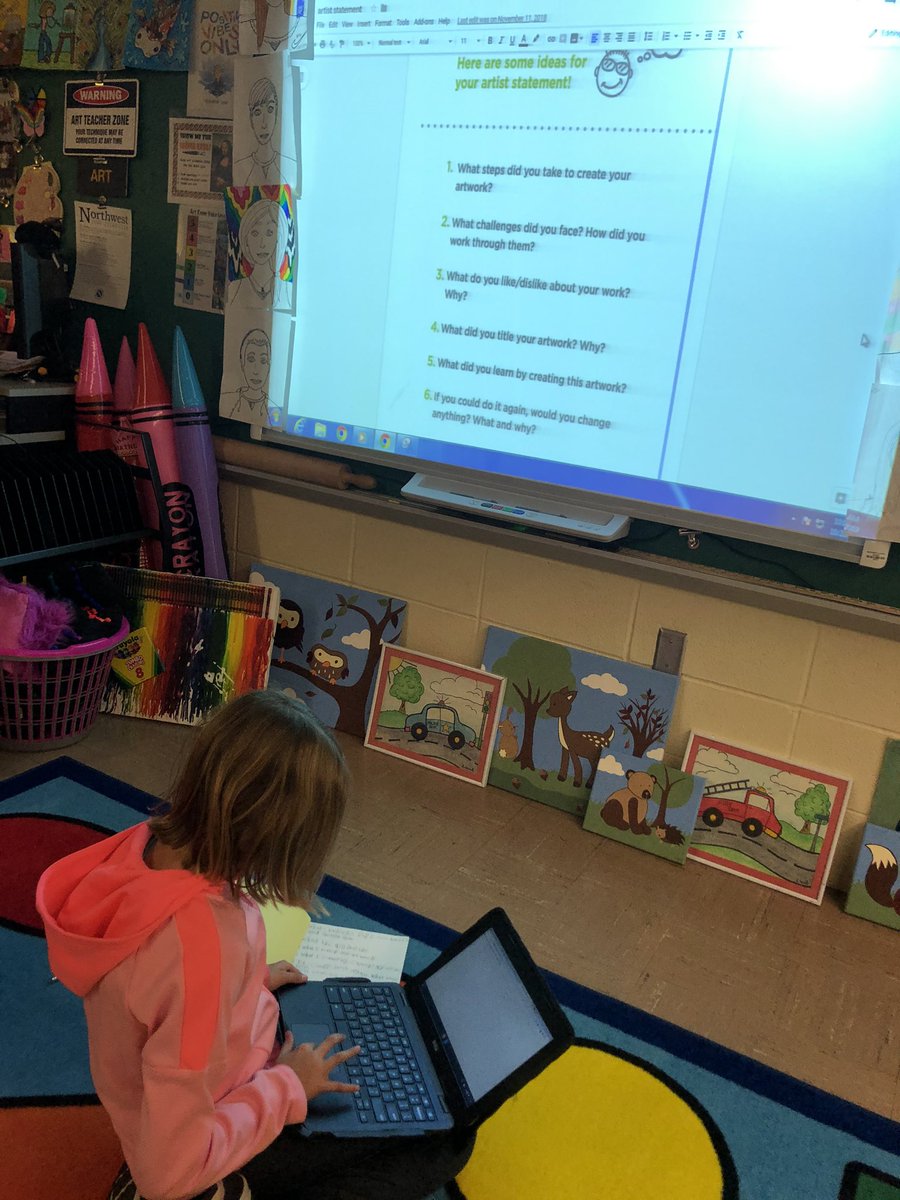 ArtTeacherAC's tweet photo. Flipgrid Video Artist Statements on Self Portraits in 4th and 5th grades✏️ #HREartROCKS #SelfPortraits #ArtistStatements #HREleadersAreWe https://t.co/gMyOoO3Gcx