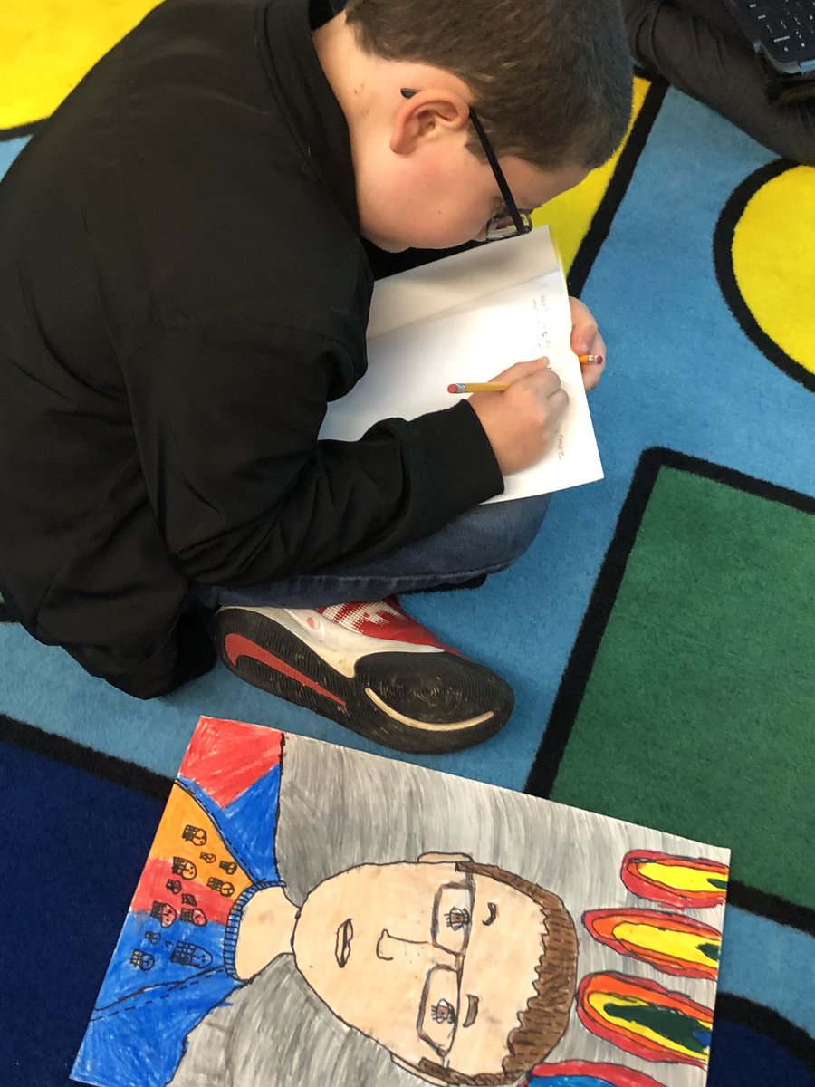 ArtTeacherAC's tweet photo. Flipgrid Video Artist Statements on Self Portraits in 4th and 5th grades✏️ #HREartROCKS #SelfPortraits #ArtistStatements #HREleadersAreWe https://t.co/gMyOoO3Gcx