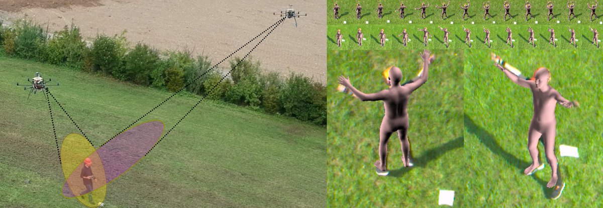 PerceivingSys's tweet photo. Interested in markerless outdoor human #motioncapture by autonomous #microaerialvehicles? Come now to Poster 85 in Hall B
#ComputerVision #mpi_is #iccv2019 #drones #mocap #swarm #swarmofdrones
https://t.co/ezRZ1r2pSc https://t.co/jEiUkpktVS