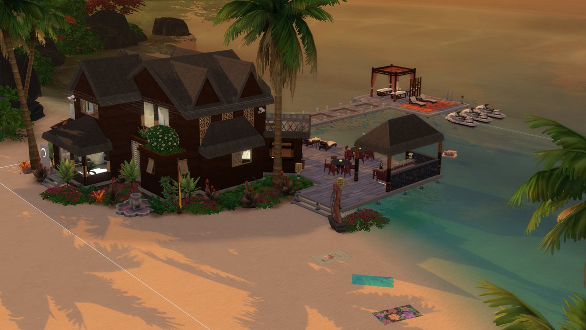 TayloredBuilds's tweet photo. The build I did for @lilsimsie #simsieshell challenge! Take your sims on a relaxing spa retreat on the beautiful islands of Sulani. Download it on the gallary ID: welltaylored #showusyourbuilds #Sims4 https://t.co/dpVatnWQij