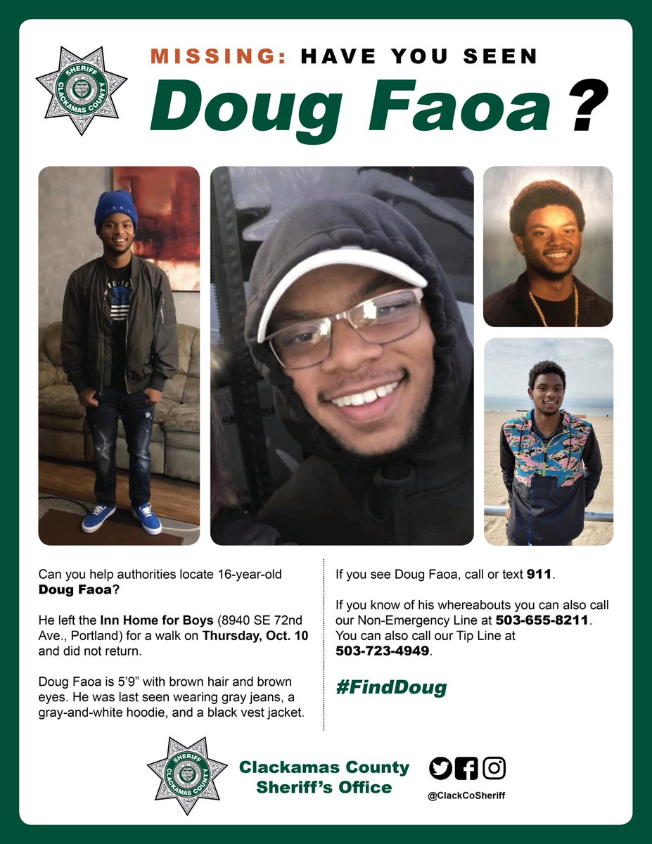 JackieMackk's tweet photo. Doug Faoa is STILL missing. It's been 18 days. Please share, and print/post fliers wherever you can. #FindDoug https://t.co/kwhpWkRWvs