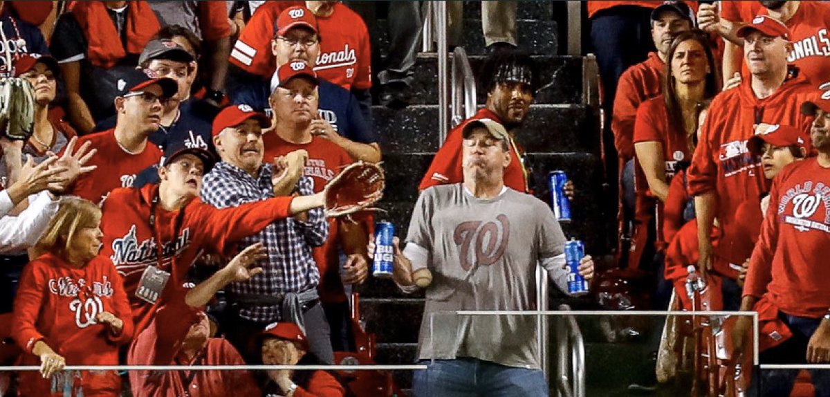darrenrovell's tweet image. JUST IN: @budlight is sending “beers over baseball” guy, Nationals fan Jeff Adams, to tomorrow night’s Game 6 in Houston. They’ve also made him a shirt. Media value to Bud Light, according to @ApexMarketing, was $7.2 million.