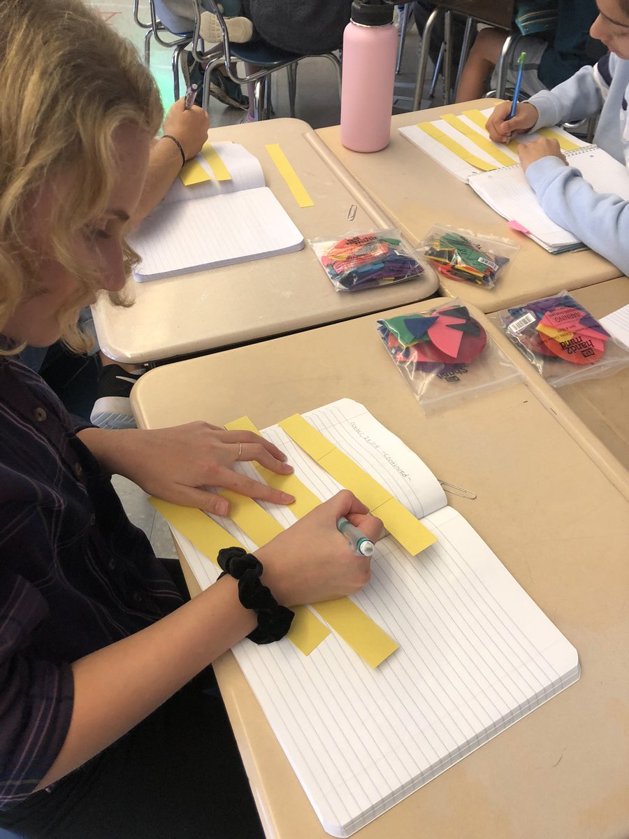 Fraction division with bar modeling... and the students understood the concepts!
High five <a href="/CB_salicea/">Selina Alicea</a> 🙌🏼