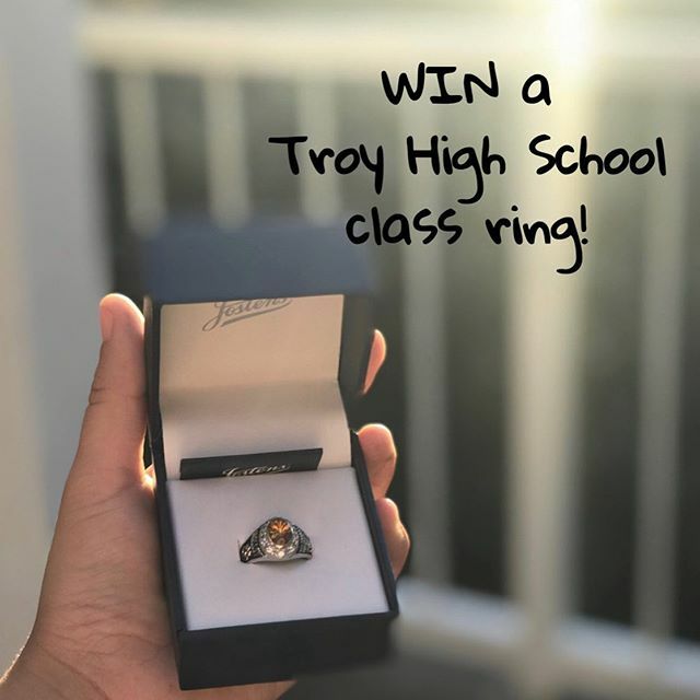 Jostens BIG CLASS RING CONTEST begins NOW. Each class ring is unique, and tells a story. One lucky Troy HS student will WIN their very own class ring.💍Here's how to enter: 1. LIKE this photo. 2. FOLLOW @jostensgradstyle on IG. Hurry! Winner will be a… ift.tt/31VNQfz