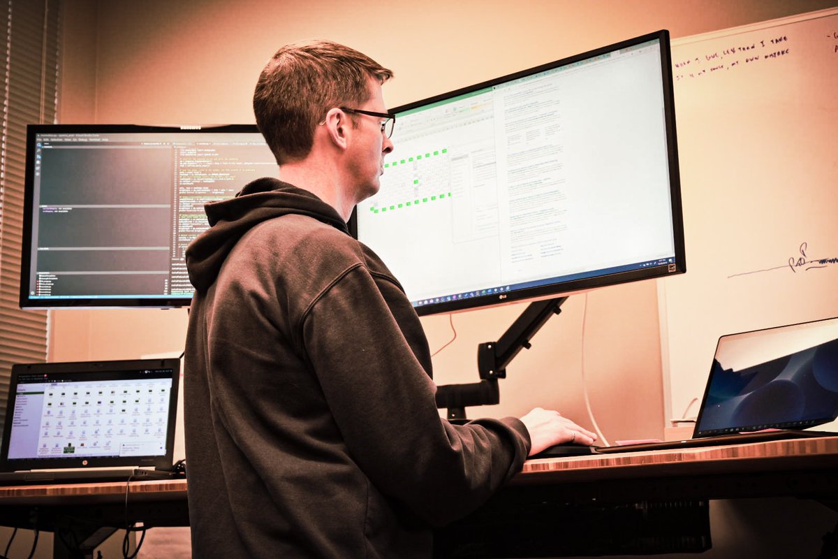 inanovate's tweet photo. Chad and Aaron working on software specifications on our Bio-ID instrument platform for breast cancer detection. https://t.co/uGUgDWcm3O