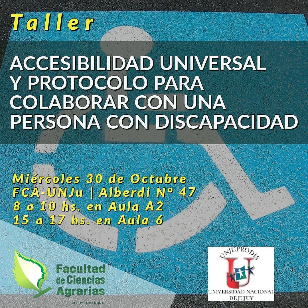 unjuonline's tweet photo. #TallerFCA | ACCESIBILIDAD UNIVERSAL Y PROTOCOLO
PARA COLABORAR CON UNA PERSONA CON DISCAPACIDAD
📌 Te invitamos a participar de la actividad organizada junto a UNJUPRODIS el próximo miércoles 30 de Octubre ¡Sumate!
🏫 #FCAUNJu | 🌐 https://t.co/XwZjIlOwXJ
#UnjuProdis #Jujuy https://t.co/PuNEA5TrAH