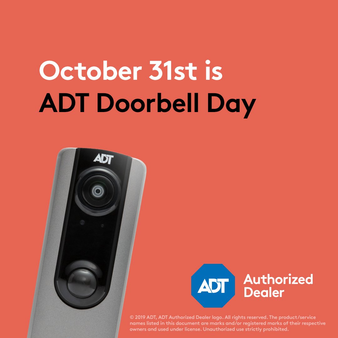 ZionsSecurity's tweet image. Halloween marks the day the ADT Video Doorbell is rung the most. We invite you to celebrate ADT Doorbell Day by sharing photos of cute costumes using #RealProtection #ZionsSecurity