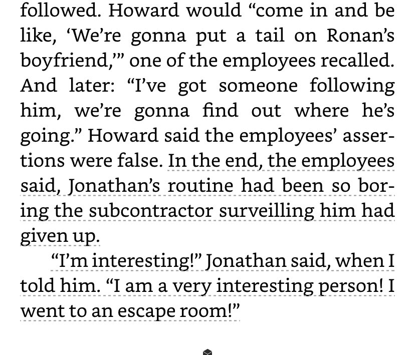 maureenjohnson's tweet photo. This snippet about @jonlovett in @RonanFarrow’s Catch and Kill is pure dynamite. https://t.co/iyuDzGeM55