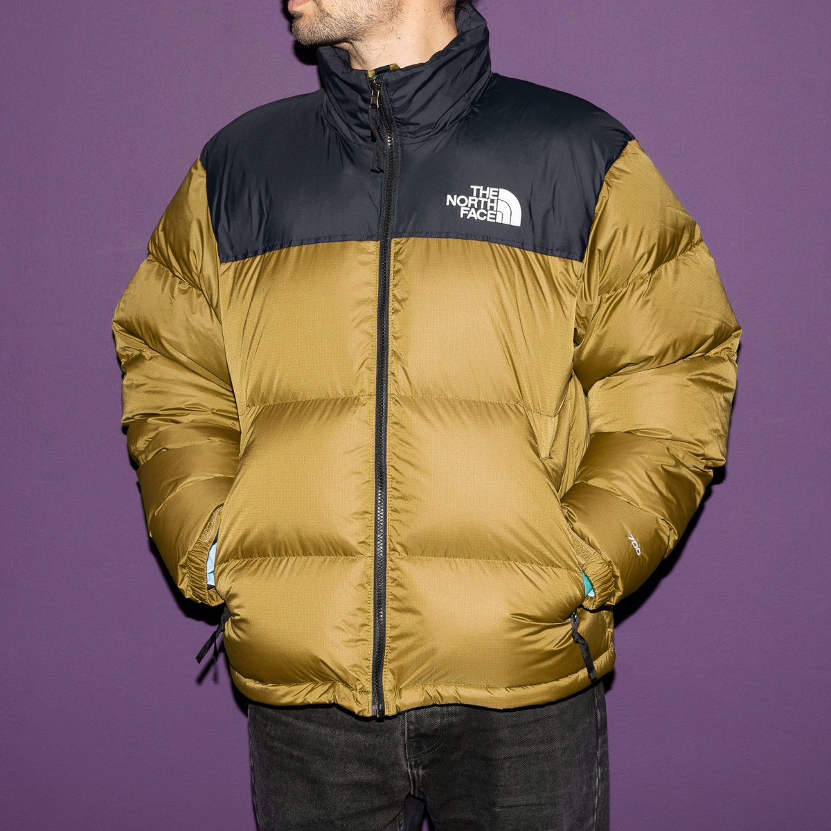 the north face nuptse british khaki