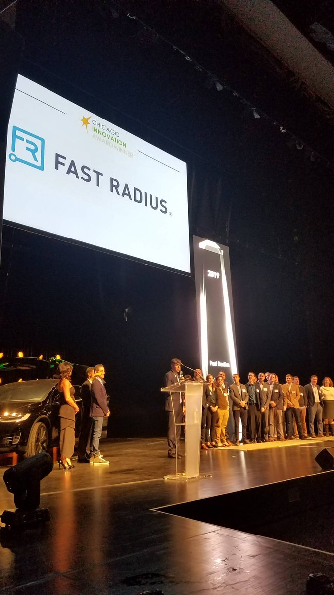 Our inaugural 2019 <a href="/SMSAssistLLC/">SMS Assist</a> Entrepreneurial Spirit Main Award Winner, presented by SMS Assist President/CEO Marc Shiffman, is <a href="/fastradius/">Fast Radius</a>! The award is received by their CEO <a href="/LRassey/">Lou Rassey</a>. 

Congratulations! #InnovateChi