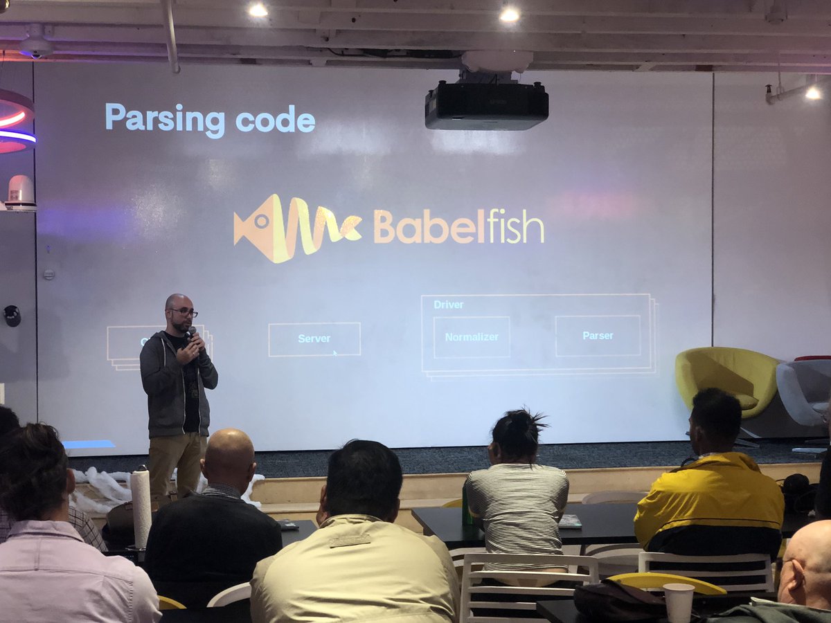 sourcedtech's tweet image. Our very own @vadimlearning kicking of our intro to #codeAsData and #MLoncode meetup at @holbertonschool