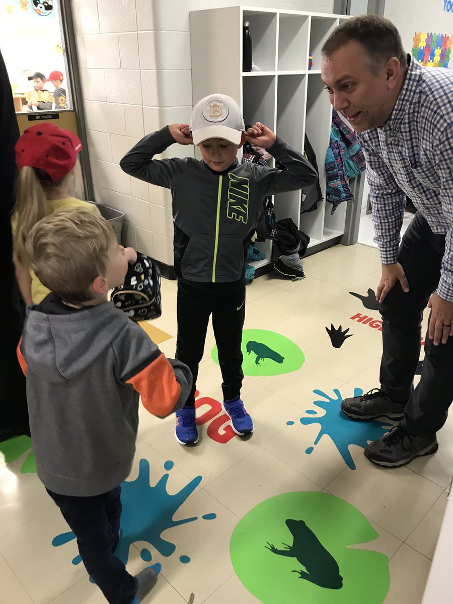 This morning Roland School has some special guests, Nathan Martindale from MTS and Myles Blahut from COSL! We were proud to show all Roland School has to offer and shared our physical literacy initiatives at Roland!#Rolandraccoons