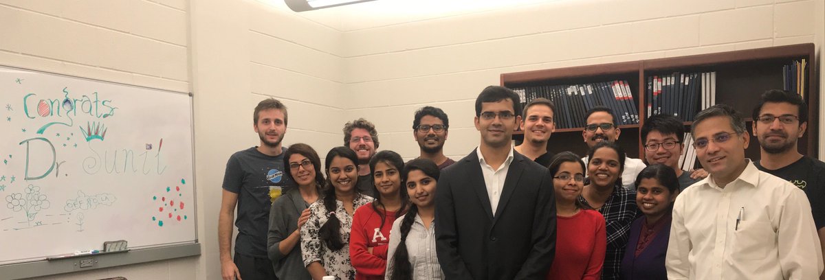 SivaguruLab's tweet photo. Congrats Sunil for successfully defending your PhD thesis. #PhD8 Best of luck for your post-doctoral studies with Prof. Mark Thompson at Univ. of Southern California. @BGSUchem @sunilkumar767 @DeanRayCraig @SivaguruLab @sapnaahuja @RaviSinagthi https://t.co/Awi0VDYiXt
