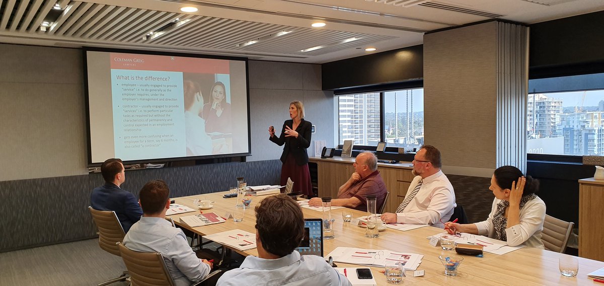 ColemanGreig's tweet photo. Senior Associate @Anna_Ford_ and Director of Champion’s Business Growth Advisers David Freney, presented a highly practical #employmentlaw workshop on the topic ‘Contractor or Employee – that old chestnut’. To stay up to date with upcoming events, head to: https://t.co/YJAmwZ4K9d https://t.co/HBU2aifPW1