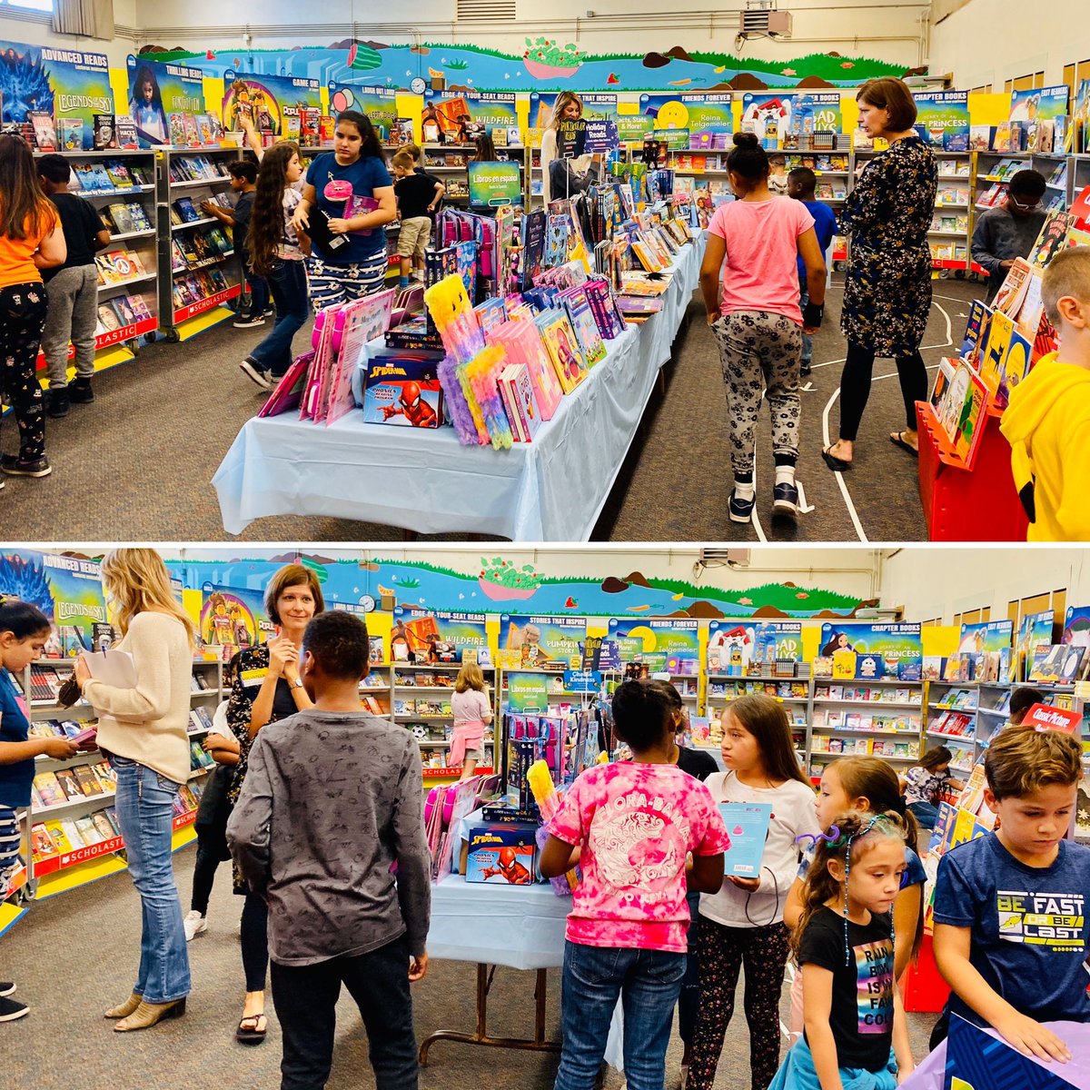 MuM_principal's tweet photo. MUM Scholastic Book Fair kicks off Tuesday (10/29) thru Friday (11/01) in the Auditorium. Books &amp; Blankets is Thursday (10/31). Thank you, MUM Book Fair Chairs, Mrs. Moore &amp; Mrs. Sorrell, and all our volunteers for making reading come alive for our scholars! #LMSVHeart 💙🧡📚 https://t.co/6kcxtbNudT
