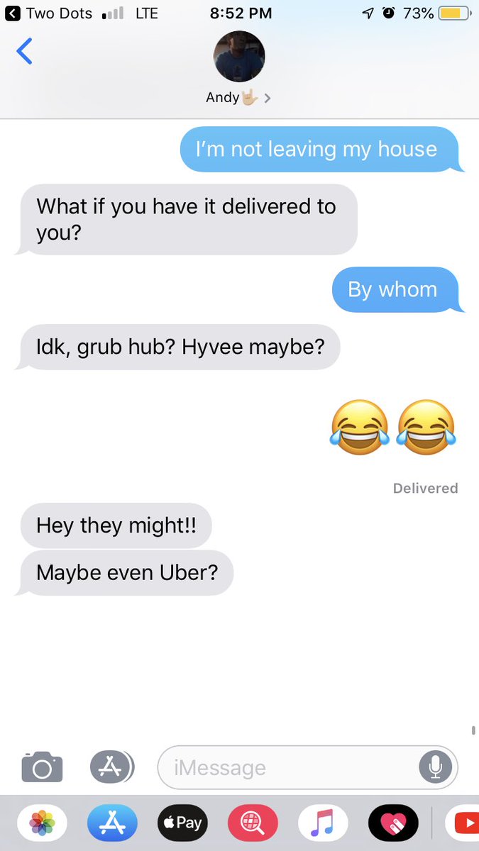 casey_w17's tweet photo. The funny part isn’t that Andy thinks you can grub hub or Uber for NyQuil the funny part is that Andy thinks there’s Uber in Maryville https://t.co/gnRRfHGWUE