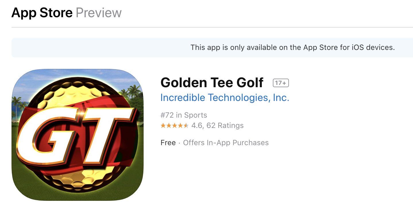 Golden Tee Golf We Are Climbing The Rankings In Charts On Day 1 Download Rate Play Golden Tee On Your Apple And Android Devices Help Us Climb Higher T Co Ppu2rxjqc1