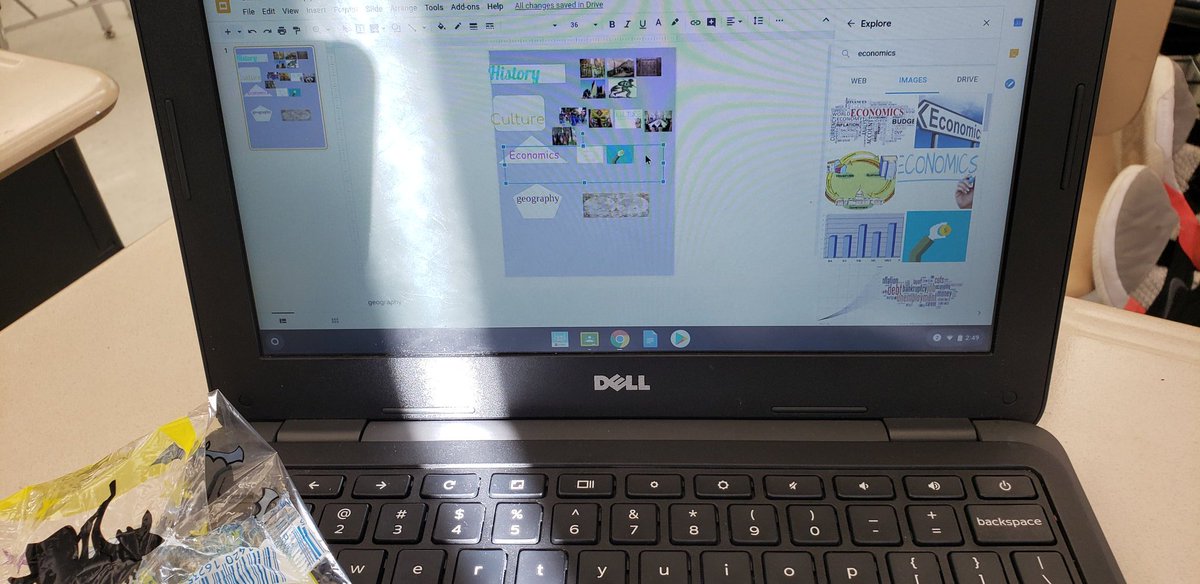 MrsSBillings's tweet image. Ss are finishing their 4 themes of social studies posters using #slides and the #exploretool.  We learned how culture,  geography, economics &amp;amp; history are components of social studies. Tomorrow presentations begin! @NTSD1to1tech @jl_demaio @valderitajr @lovelandtech @FordMachado