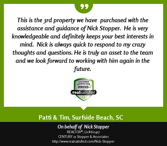 NickStopper's tweet photo. Always great to hear from a repeat client. Thank you Patti and Tim!  https://t.co/p6rfPzUJpe via @realsatisfied https://t.co/HRN5IZcIJt