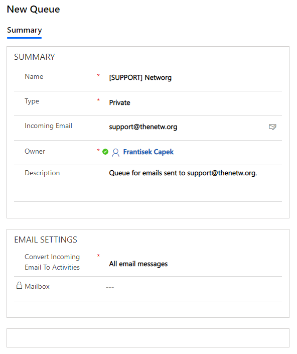 thenetworg's tweet photo. #Dynamics365 - Emails: Mailboxes &amp; Queues #MSDyn365 @MSFTDynamics365 #PowerAddicts #PowerApps #CommonDataService https://t.co/yu6RXrw8iK https://t.co/U7n8D9mxrm