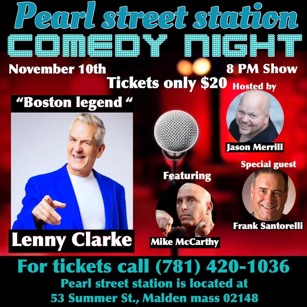 pspearlstreetst's tweet photo. @PearlStreet_BBQ continues its #comedyshow #comedysunday! November 10th at 8 pm! Reserved Seating $20 with pre-pay! Dinner available at 5:30 pm off-menu! @ItsLennyClarke @comedybarbarian @FrankSantorelli #jasonmerrill @Johnnypizzi @WickedBitesTV paul@pearlstreetrestaurant.com https://t.co/yPlr4AHDyk