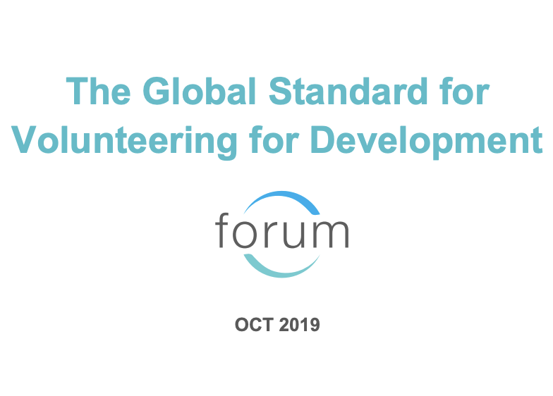 forumids's tweet photo. Forum is proud to launch the Global Standard for Volunteering for Development at #IVCO2019, a comprehensive good practice standard to ensure responsible and impactful volunteering. Find out more and download the Standard here - 

https://t.co/qS3Gak9nWa https://t.co/aCnUz3wD4U
