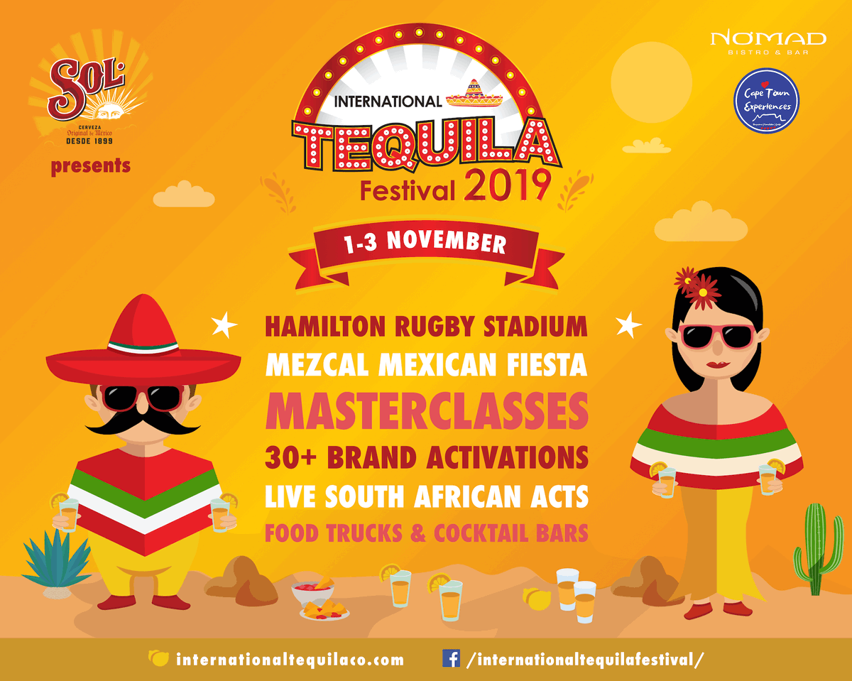 lovecapetown's tweet photo. WIN: The International Tequila Festival is a 3-day celebration of tequila in all its forms.

We have 4 VIP tickets to give away.🥃

To enter, tag a friend in the replies and name one act that will headline the festival.
https://t.co/0FiyLC4JYb
#lovecapetown https://t.co/xMC9jpfLWX