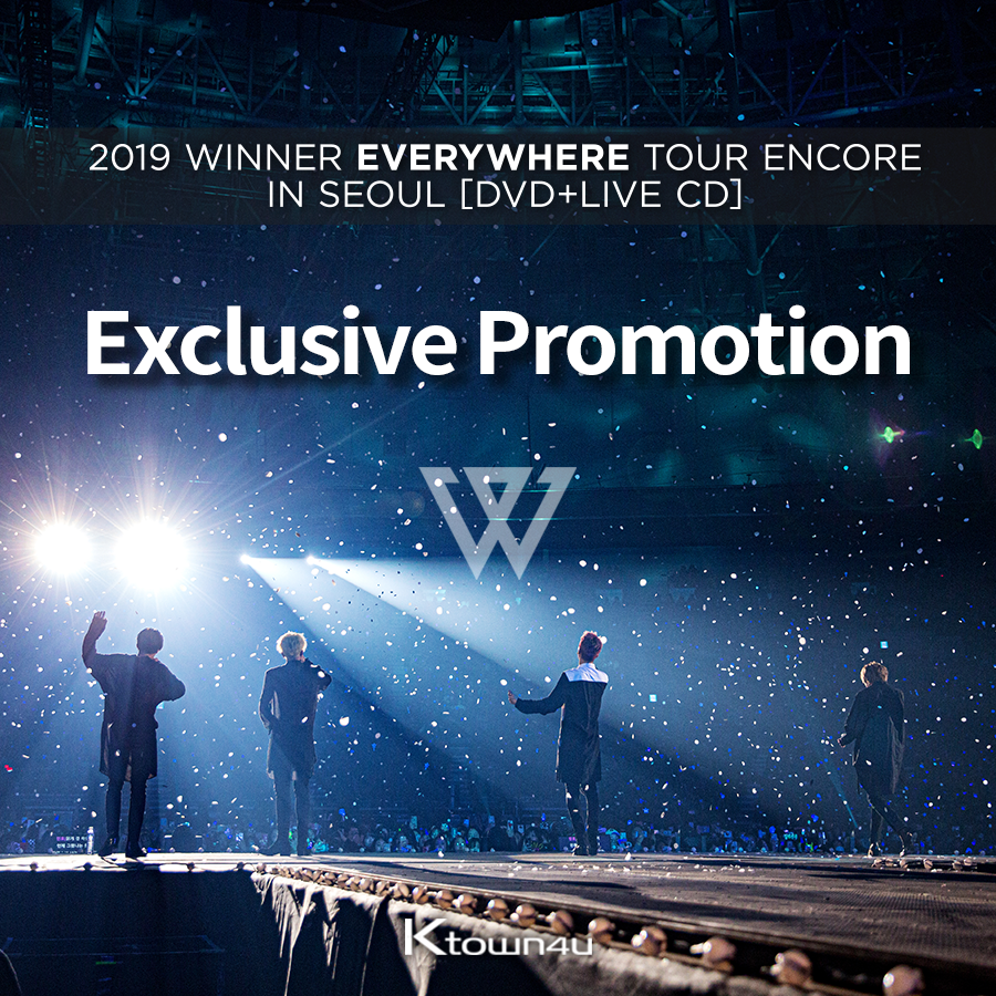 ktown4u's tweet photo. 2019 #WINNER #EVERYWHERE_TOUR ENCORE IN SEOUL [DVD+LIVE CD] is now on pre-sale at Ktown4u!
Ktown4u #ExclusivePromotion is going on💙 Please come and join us 😘
https://t.co/eXmMxsVk0r
#INNERCIRCLE #Ktown4u https://t.co/elMpysu3En