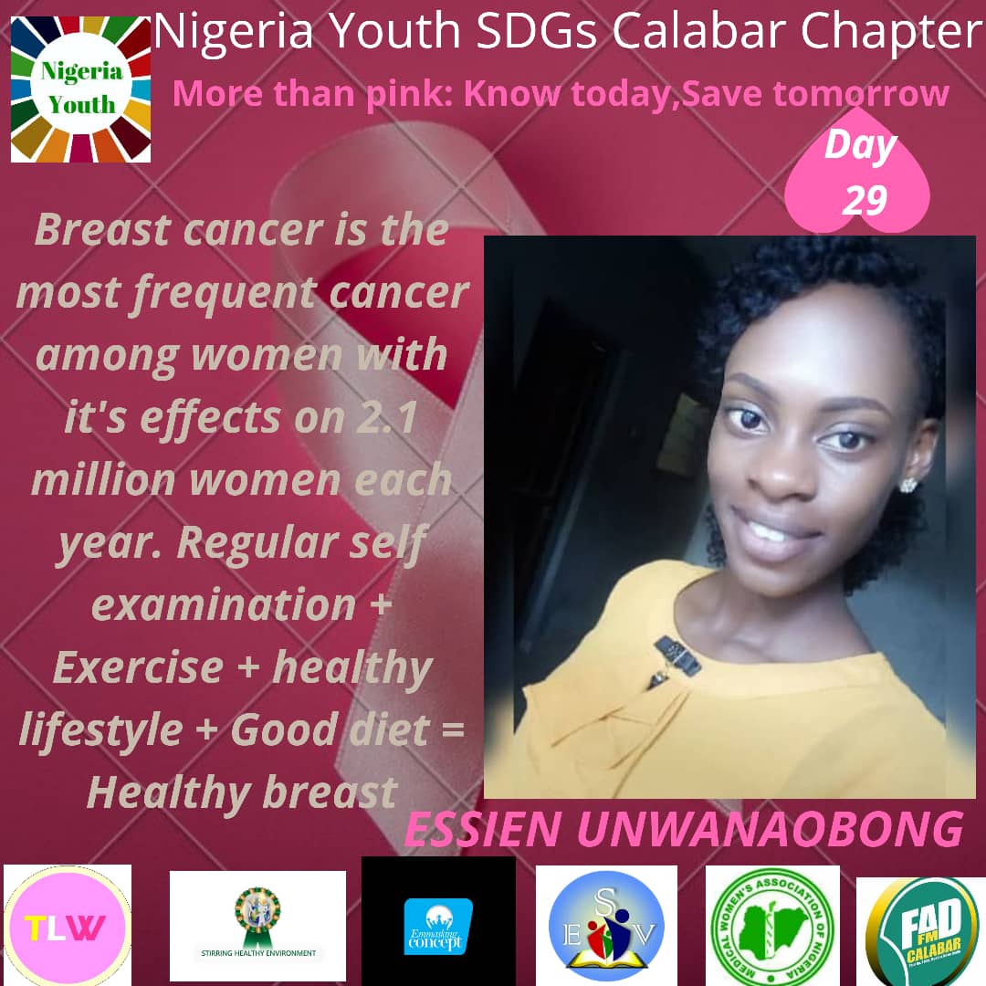 Praises26's tweet photo. Did you know!  Breast cancer is the most frequent cancer among women
#BreastCancerAwarenessMonth
#Day29
#breastcancerawareness
#BreastCancer
#PinkMonth
#MoreThanPink
#SDG3 
#Oct_29
#KnowTodaySaveTomorrrow
@NGYouthSDGs https://t.co/OEbCjIHN40