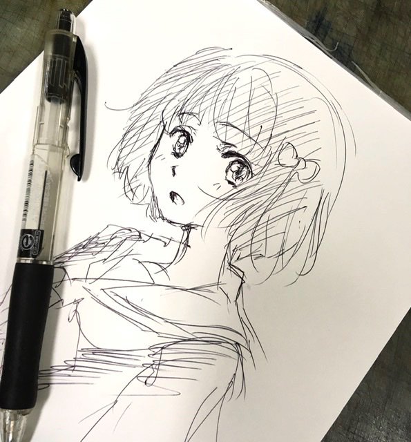 仕事中にボールペン落書き奏…楽しいな(*'ω`*) 