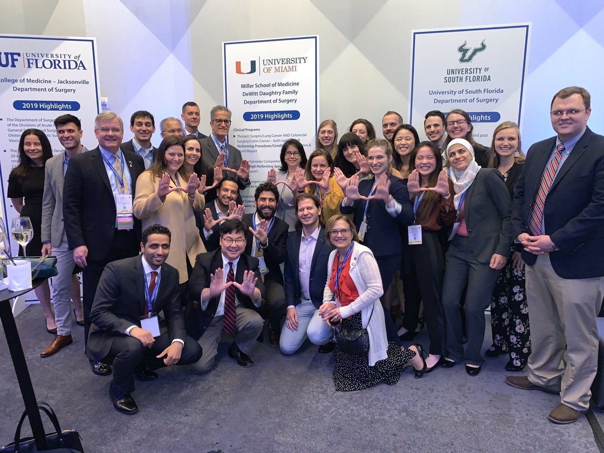 Past and present, our <a href="/UMJMHSurgery/">UM/JMH General Surgery</a>  family is strong and representing at the #ACSCC19!