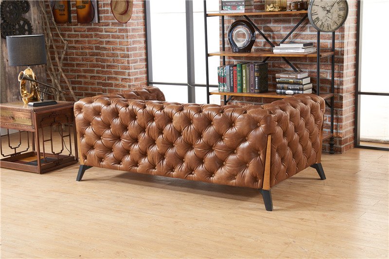 FurnitureCohen's tweet image. Foshan Cohen Furniture Co., Limited: Each Latest Design Full Top Grain Vintage Leather Two Seater Sofa With Multiple Deep Leather Buttons is worth your attention! #classicleathersofa #vintagechesterfieldsofa