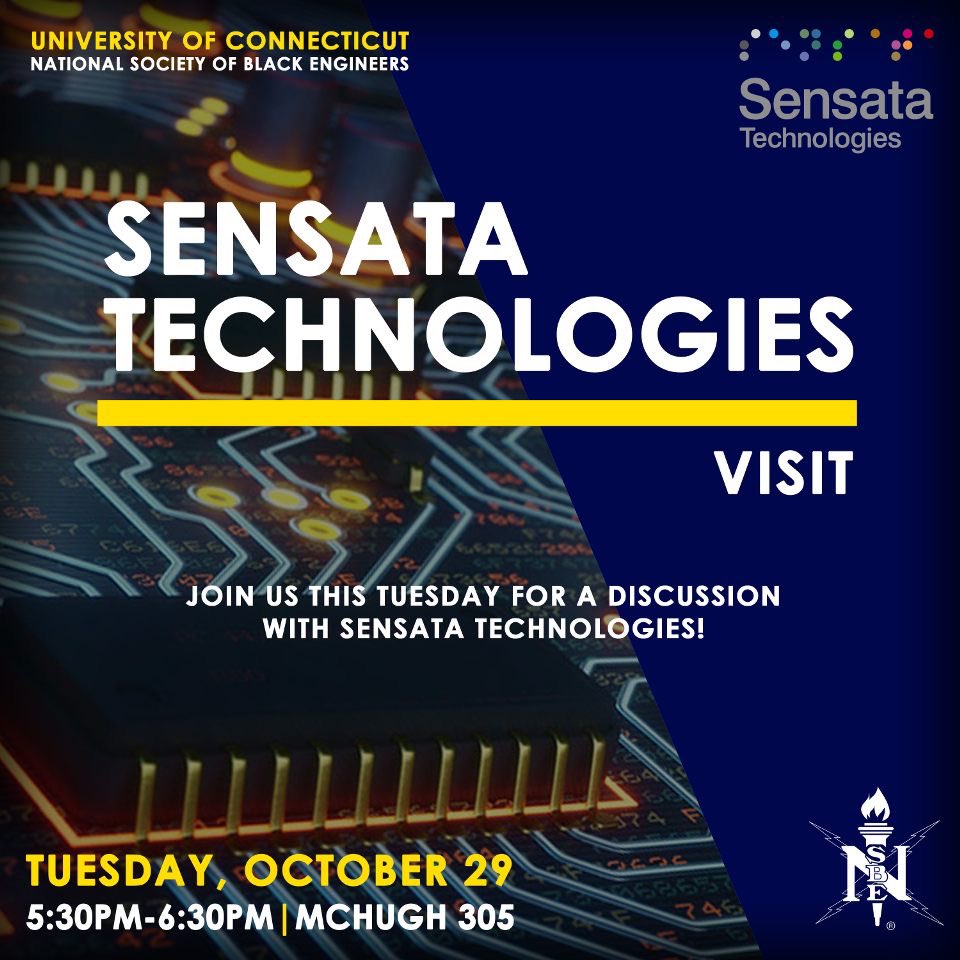 Join us tomorrow, October 29th, for a discussion with Sensata Technologies! Learn about the various opportunities they offer to students and network with employees!