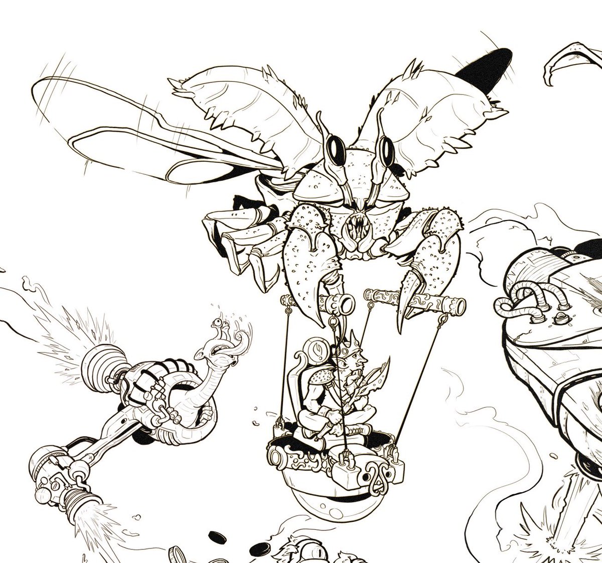 DaltonPenc's tweet photo. He doesnβt enjoy the #Ride but the boy king canβt deny the view.
.
Inktober prompt 28: Ride
.
.
.
#crabride #crabbeetle #flyingmount #inktober2019 #prince #royalthrone #inktober #inktoberday28 #digitalart #cintiqink @mrjakeparker @inktober https://t.co/NRpubUIBjg