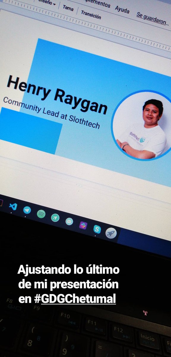 henryraygan's tweet photo. Afinando detalles para @GDGChetumal 😎🍃💚
#QuintanaRooDespega #Slothtech #Devfest https://t.co/8GwbRoUhe7
