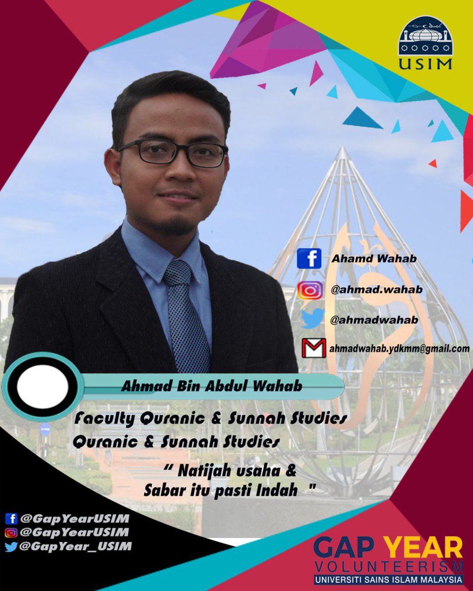 GapYear_USIM's tweet photo. ( JOM TAARUF )
GAP YEAR UNIVERSITI SAINS ISLAM MALAYSIA BATCH 3.0 2019/2020 🔥
#gapyearusim #usimians #gapyearstudent #gapyearmalaysia #gapyear2019 #gapyearKpt #Kpt2019 #Kementerianpelajarantinggi #usimofficial #yayasandanakebajikanmuslimmalaysia #ydkmm #gapyearvoluunters https://t.co/7Beb0AXqBT