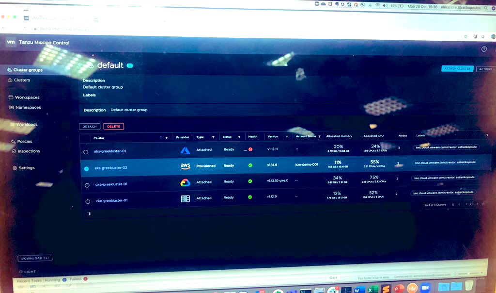 astratikopoulos's tweet photo. Running Upstream Kubernetes Consistently Across Multi-Clouds with VMware Tanzu Mission Control. #BuildRunManage #Kubernetes #VMwareTanzu @cloudnativeapps @VMware #vExpert https://t.co/vBW3BWlGRF