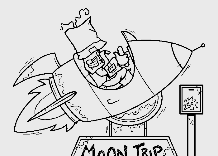 Day 28: And they said going to the moon would be expensive #Inktober2019 #Ride 
