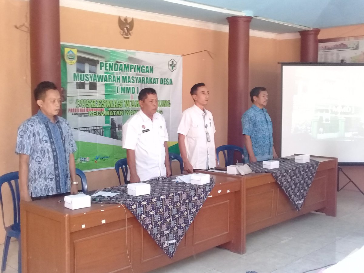 Pendampingan 
musyawarah masyarakat desa (MMD) 
dari puskesmas warungpring.