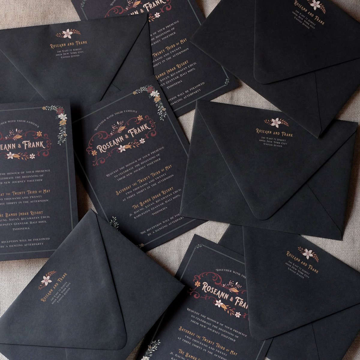 MakeMilestone's tweet photo. Perfect #weddinginvitation set with #halloween just around the corner ☠️🖤
#wedding #weddingszn https://t.co/8nZAtXIUZB