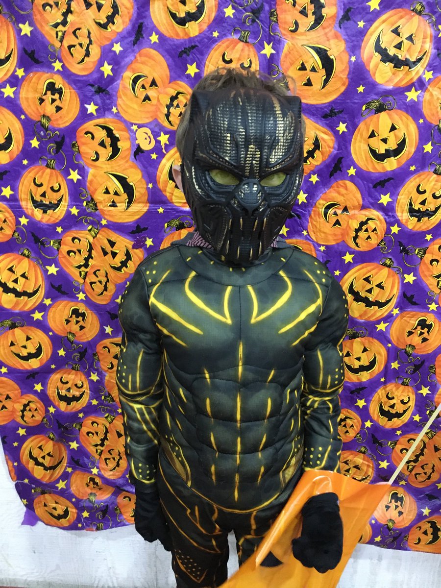 HMJonesWrites's tweet photo. My kids and I: Mummy Queen,  Black Panther, Morticia Addams https://t.co/NuXpZyqvwa