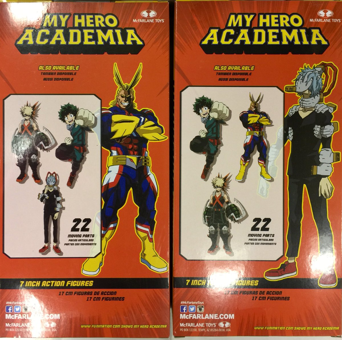 アメリカのMcFARLANE TOYSより、大人気『僕のヒーローアカデミア』7