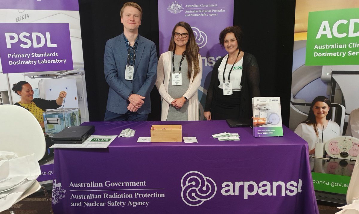 ARPANSANews's tweet photo. If you're at #EPSM2019 don't forget to visit our team at booth 27 and stay tuned for more great presentations from ARPANSA scientists!
#AOCMP #radiation #medphys https://t.co/XLUNv6qtBQ