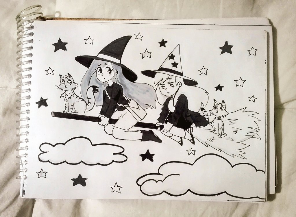 Witchsy2's tweet photo. Riding on the broom! Day 28!
#Inktober2019 #inktoberDay28 #Inktober #witch #Cat #broom https://t.co/A9o97rAjBq