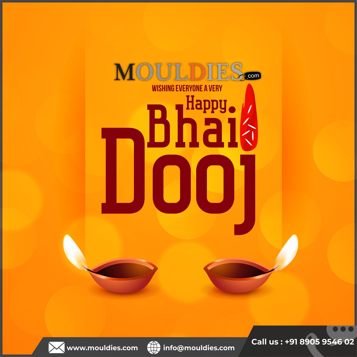 mouldies_com's tweet photo. Bhai Dooj is a festival of prayers from sister to brother, brother’s protection for her sister. May this year we all celebrate it with even more love and protection for our sisters and brothers. 

#HappyBhaiDooj #BhaiDooj #भाऊबीज #Punches #Dies #DigitalIndia https://t.co/U7BEcRT31G