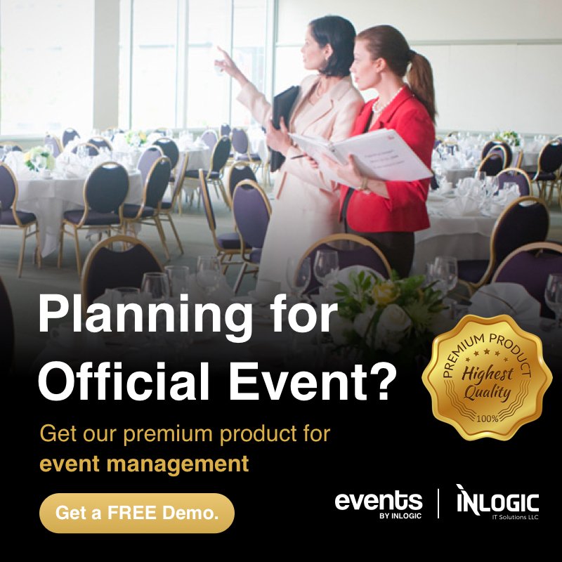 InLogicUAE's tweet photo. Event Management System by INLOGIC
Our Event Management System is a state of art solution
Request a free DEMO: https://t.co/tTvJ7RtYJN
#inlogic #dubai #uae #lovedubai #abudhabi #sharjah #gulf #BestEventSoftware #EventManagementSoftware #EventManagementSystem #EventSoftware https://t.co/4verIOlMN0
