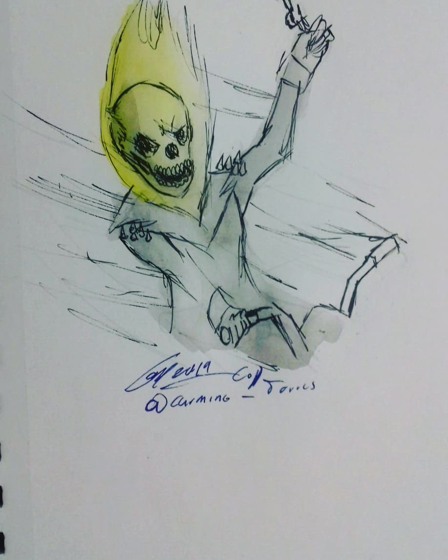 carmine_torres's tweet photo. Day 28 ride
the way to go for impure souls
#inktober #inktober2019 #Ink #Inked #Draw #Drawing #Sketch #SketchBook #Concepart #Fanart #Traditionalart #artwork #DibujoPyD #Myart #myartwork #comic #marvel #ghostrider
#ArtistOnTwitter https://t.co/f7NHJ6MUSO